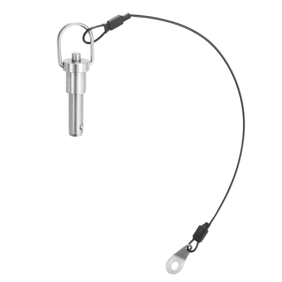 Ball Locking Pins with Button Handle, 8mm Pin Dia. 15mm Usage Length Push-Button Quick Release Pin with Lanyard Cable
