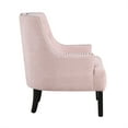 thumbnail image 4 of Accent Sofa Chair for Bedroom, Upholstered Armchair with Solid Wood Frame, Tufted Cushion Nail Head Trim, Single Sofa Chair for Living Room, Office, Pink Chenille, 4 of 7