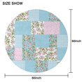 thumbnail image 6 of Pioneer Flower Floral Print Pattern Round Tablecloth 60"x60",Wrinkle Wipeable Table Cloth for Kitchen Dining Room Picnic Patio Party, 6 of 6