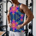 thumbnail image 5 of Lsque Bright Turtles Pattern Mens Tank Tops Muscle Athletic Quick Dry Sleeveless Workout Fitness T Shirts Beach Tank Top, Loose-fit Sleeveless Shirt for Men-Medium, 5 of 7