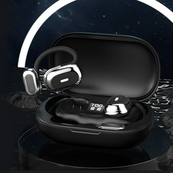Oggfader Wireless Earbuds Bluetooth 5.4 Wireless Earphones Ear Mounted Comfortable To Wear Directional Sound Transmission Stereo Sound Effect Long Battery Life Bluetooth Earphones Black