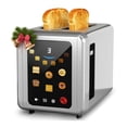 thumbnail image 1 of WHALL Full Touch Screen Toaster 2 Slice, 1.5'' Wide Slot Stainless Steel Toaster with Digital Timer, 6 Bread Types & 6 Shade Settings, Crumb Tray, Re, 1 of 9