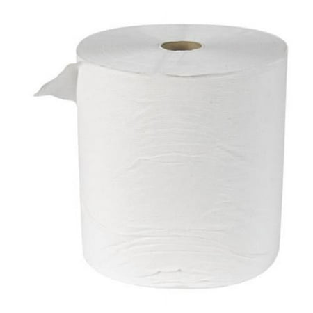 Hard Roll Paper Towels with Premium Absorbency Pockets 8  x 600 ft  1.5  Core  White  6 Rolls/Carton