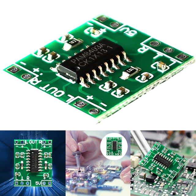 WDOplteas PAM8403 Módulo amplificador audio estéreo 2 canales 2.5V-5.5V 2x3W Fuente alimentación USB