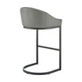 thumbnail image 4 of Armen Living Atherik 24" Metal & Faux Leather Counter Stool in Black/Gray, 4 of 7