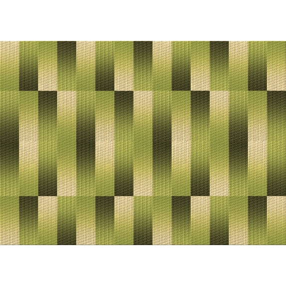 Ahgly Company Machine Washable Indoor Rectangle Transitional Olive Green Area Rugs, 3' x 5'