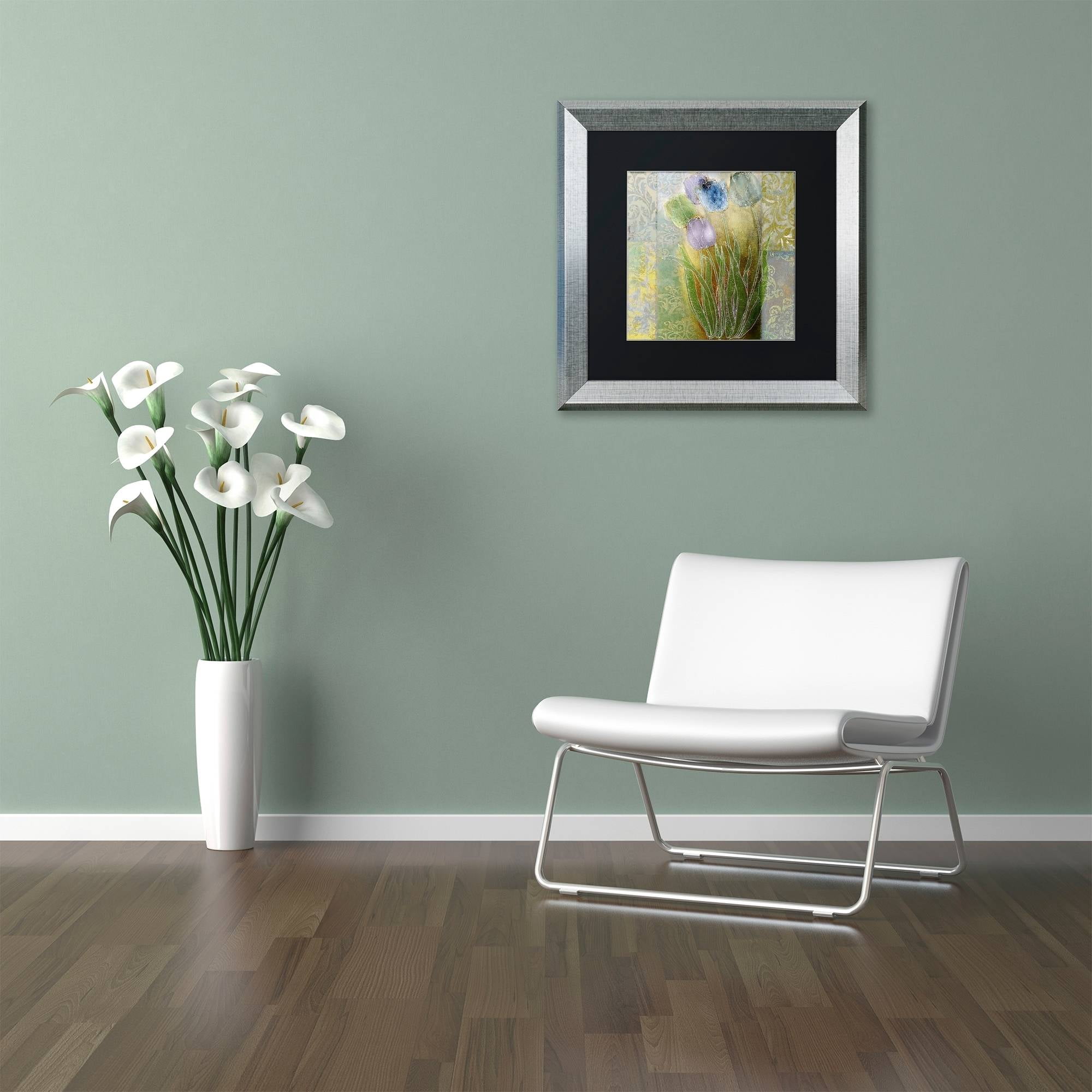 Trademark Fine Art "Emily II" Canvas Art by Color Bakery Black Matte, Silver Frame