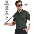 thumbnail image 2 of Polo TELALEO de manga corta de secado rápido para hombre, paquete de 5, 2 of 6