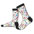 thumbnail image 2 of Pofeuu Summer Print Crew Socks, Adult Running Hiking Socks for Youth and Adult, 2 of 7