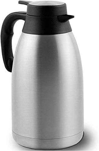 Hot & Cold Retention with Free Brush 316 Stainless Steel Double Walled Vacuum Tea & Coffee Pot 2 L Silver PinDuoDuo 68 Oz Thermal Coffee Carafe 