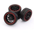 thumbnail image 1 of Yosoo? 4PCS RC Racing Rubber Tires Fit HSP HPI 9068-6081 1/10 Car On Road Wheel Rim, 1 of 7