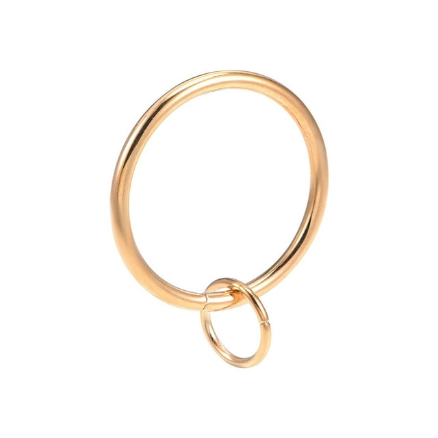 Unique Bargains Anneaux de Rideaux en Métal 37 mm Dia Intérieur pour Tringles à Rideaux Bronze 14 Pcs