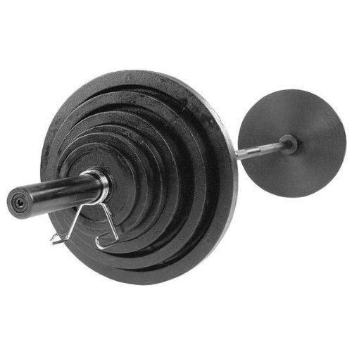 BodySolid Cast Iron Olympic Weight Set 500lbs OSB500S w/ Black Bar