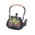 thumbnail image 4 of Tetera de hierro fundido, tetera de agua de 1,2 l, práctica, multiusos, de gran capacidad, con colador, tetera china para acampar, salón de té Patrón de uva, 4 of 8