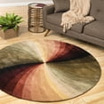 thumbnail image 2 of EORC  Hand-Tufted Wool Swirl Rug, Multicolored | Vibrant & Stylish Area - 4' Round, 2 of 5