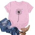 thumbnail image 5 of Fznquz Casual Womens Tops Short Sleeve 2025 Graphic Tees Summer Pink Round Neck Womens Spring Blouses, 5 of 5
