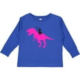 thumbnail image 3 of Inktastic Princess Riding Her T-rex Girls Long Sleeve Toddler T-Shirt, 3 of 5