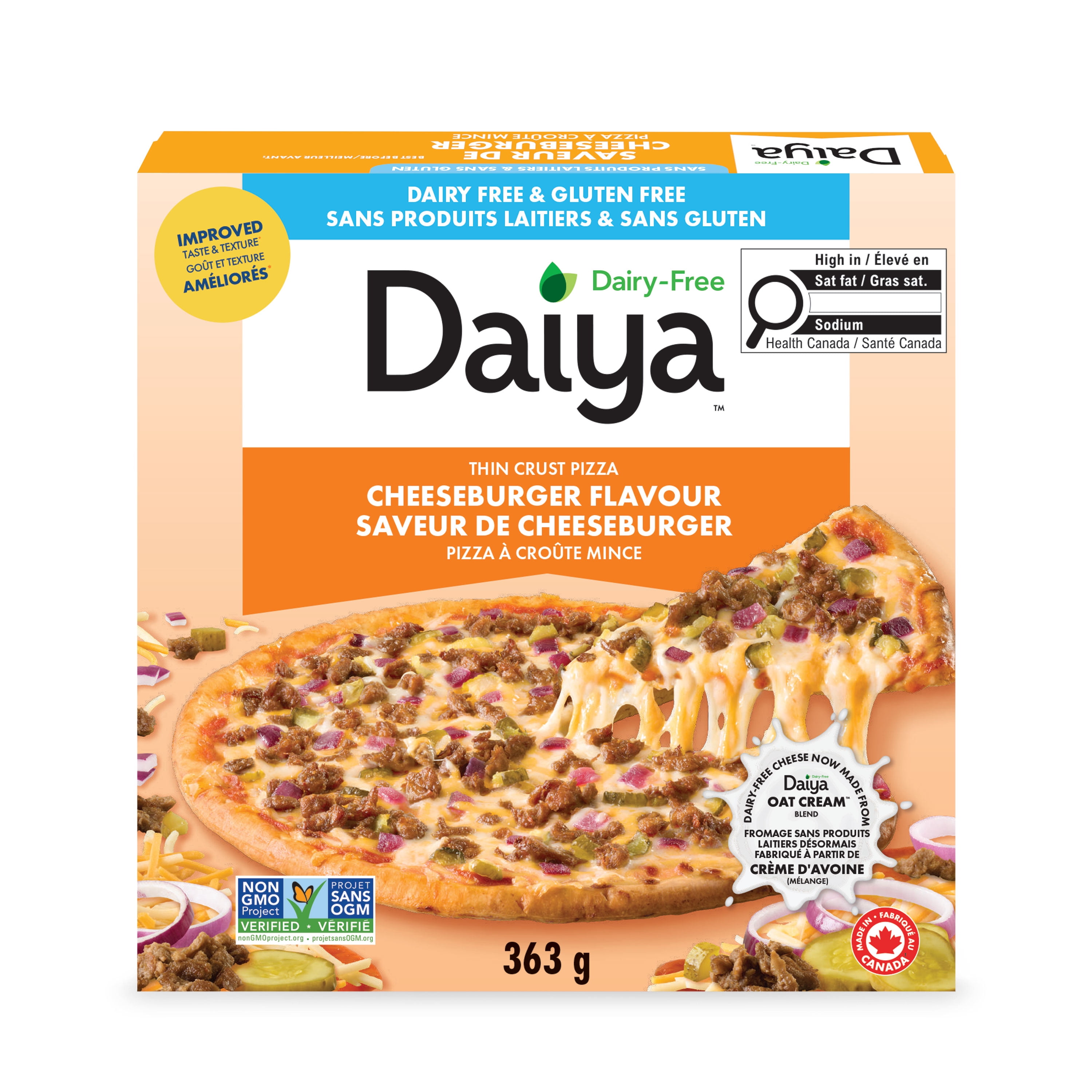 Daiya Dairy Free Gluten Free Cheeseburger Flavour Pizza, Vegan (Frozen), 363g