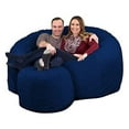 thumbnail image 1 of Ultimate Sack 6000 6-Foot Bean Bag Chair with Footstool Set, Electric Blue Suede Cover, 1 of 8