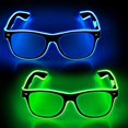 thumbnail image 1 of Gafas con luz LED LIUXGMXG paquete de 2 azul verde, 1 of 5
