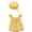 Yellow, variant on REDARER Girls Daisy Floral Romper Set, Mint Green Tulle Bodysuit with Matching Sun Hat,0-3 Months