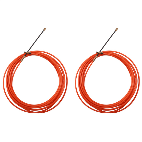 2PCS 4mm 5 Meter Orange Guide Device Nylon Electric Cable Push Pullers Duct Snake Rodder Fish Tape Wire