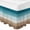 Turquoise, variant on Teal Brown Texas Star Bed Skirt Queen Size 16 Inch Drop, Adjustable & Elastic Wrap Around Bed Skirts Pleated Luxury Dust Ruffles For Twin Full Queen Cal King Base Beds, Farmhouse Country Wooden