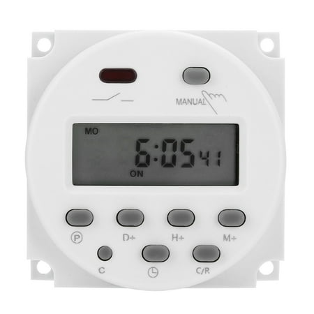 

CN101A 12V Timer Switch DC 12V 16A Digital LCD Power Programmable Timer DC Power Supply Timer for Lights fans and Motors