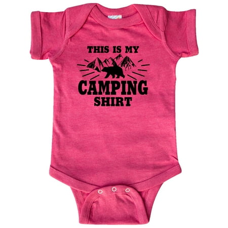 

Inktastic This is My Camping Shirt with Bear and Moutains Gift Baby Boy or Baby Girl Bodysuit