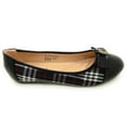 thumbnail image 2 of Plaid with Solid Toe Tip Ballerina Flats, 2 of 4