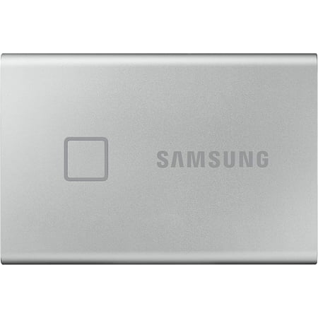 Samsung T7 Touch Portable SSD (MU-PC1T0S/WW) Silver, 1 TB [Open Box]
