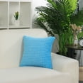 thumbnail image 3 of PiccoCasa Plush Throw Pillow Cover Fluffy Cushion Cover Blue 20" x 20", 3 of 8
