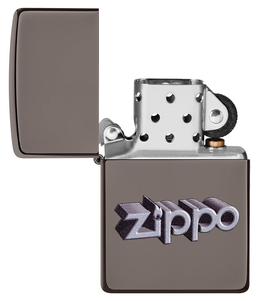 Zippo 3D Logo Black Ice Pocket Lighter
