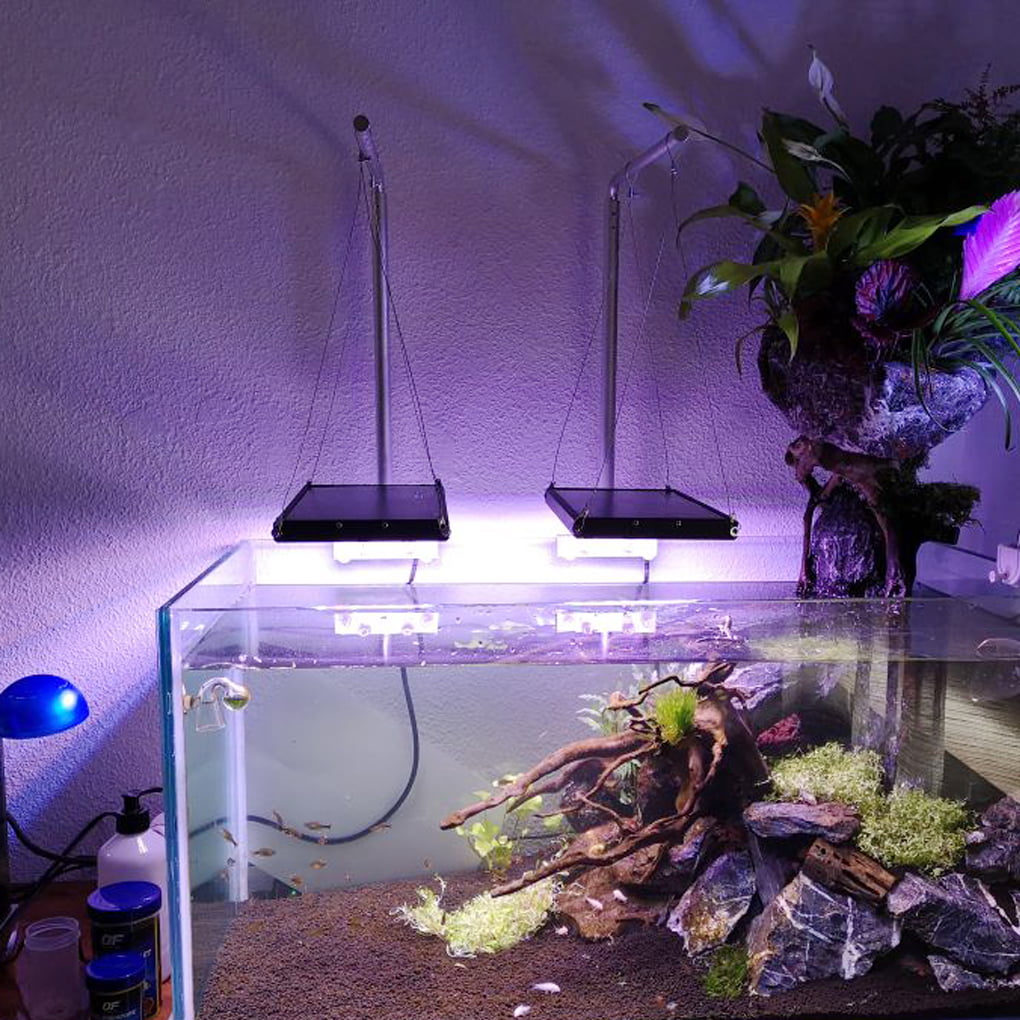 Adjustable LED Light Hlder to Keep Light Stable 4pcs Stainless Steel Lighting Stand Kit for Fish Tank with Base DASNTERED Aquarium Light Holder