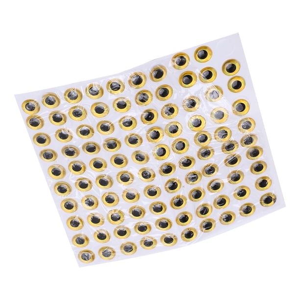3D Simulation Fisheye Stickers For Fishing Lures – 7mm, 100 Pieces, Resin Material, Realistic Eyes