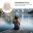 thumbnail image 3 of 1 sombrero de cubo tejido de paja para mujer, cálido y de invierno para exteriores., 3 of 6