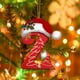 thumbnail image 1 of Uuiauoio Personalized Acrylic Christmas Alphabet Ornaments DIY Holiday Decor with Festive Symbols for Home Tree Hanging Decoration, 1 of 5