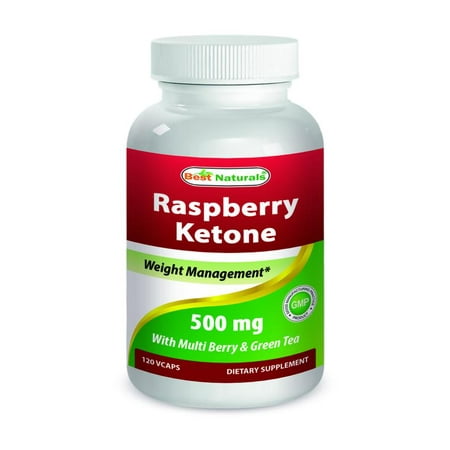 Best Naturals Raspberry Ketone avec le thé vert, 500mg 120 Veggie Capsule