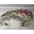 thumbnail image 3 of LBG 925 Sterling Silver Real Genuine Ruby Womens Band Ring - Size 7, 3 of 4