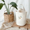 thumbnail image 5 of SPRING PARK Hanging Basket-Cute Cotton Rope Basket-Closet Storage Bins - Hanging Basket - Baby Nursery Organizer - Wall Hanging Basket - Clothes peg Bag, 5 of 7
