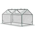 thumbnail image 1 of Portable Mini Greenhouse - 47" Clear Steel Frame Garden Tunnel for Patio, Balcony & Backyard Planting with 2 Windows, 1 of 7