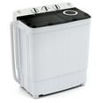 thumbnail image 1 of Costway Portable Washing Machine 17.6 lbs Twin Tub Laundry Washer with Drain Pump Grey, 1 of 10
