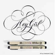 Sakura Pigma Micron Fineliner Drawing Pen Set, Archival Black Ink, 4 Micron Pens Tip Sizes 03, 05, 08, 10