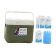 thumbnail image 2 of Nevera portátil para acampar, nevera portátil personal de 6 L con bolsa de hielo para el frío Verde, 2 of 8