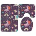thumbnail image 1 of ABPHQTO Unicornio lindo1 Juego de alfombras de baño de 3 piezas Alfombra de baño Alfombra de contorno y tapa de inodoro, 1 of 2