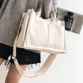 thumbnail image 3 of Bolso Hombro Lona Mujer Multibolsillos Bolsos Cruzados Casual para El () Blanco, 3 of 9