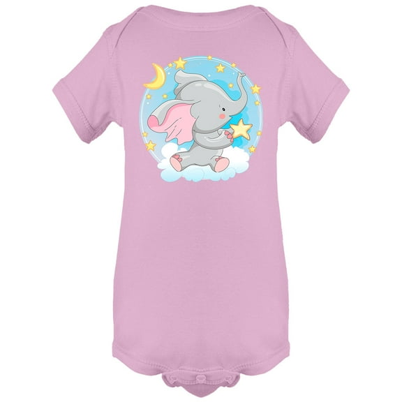 Cute Baby Elephant Design Bodysuit Infant -Image by Shutterstock,  Newborn