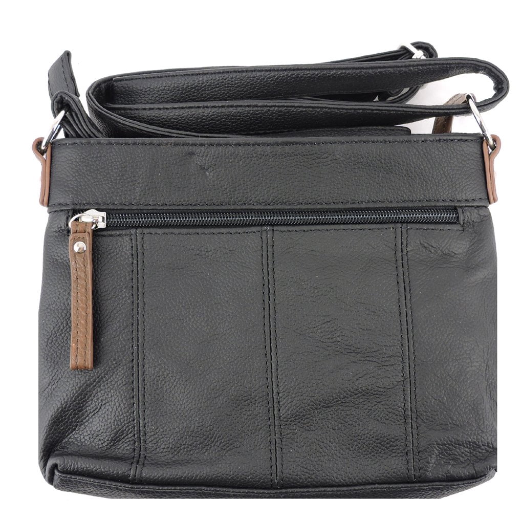Silver Fever Leather Travel Cross Body Handbag