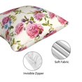 thumbnail image 4 of Throw Pillow Covers Set of 4 Carnations Flowers Bouquet Soft Decorative Pillowcase for Couch Living Room Bed Sofa, Square Pillow Covers Pillow Protector with Zipper, Home Decor 18"x18", 4 of 7