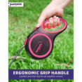 thumbnail image 4 of Emperor Pets 26 ft Retractable Dog Leash for Large Dogs, Up to 110 lbs, Heavy Duty, Pink - PK26, 4 of 10